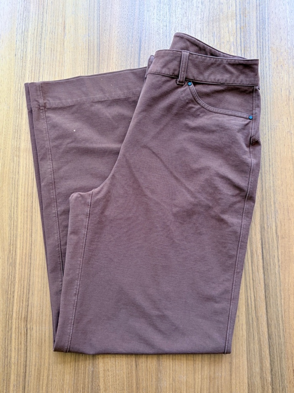 Lululemon LW5ENJS City Sleek 5 Pocket Wide-Leg High-Rise Pant Brown W 29